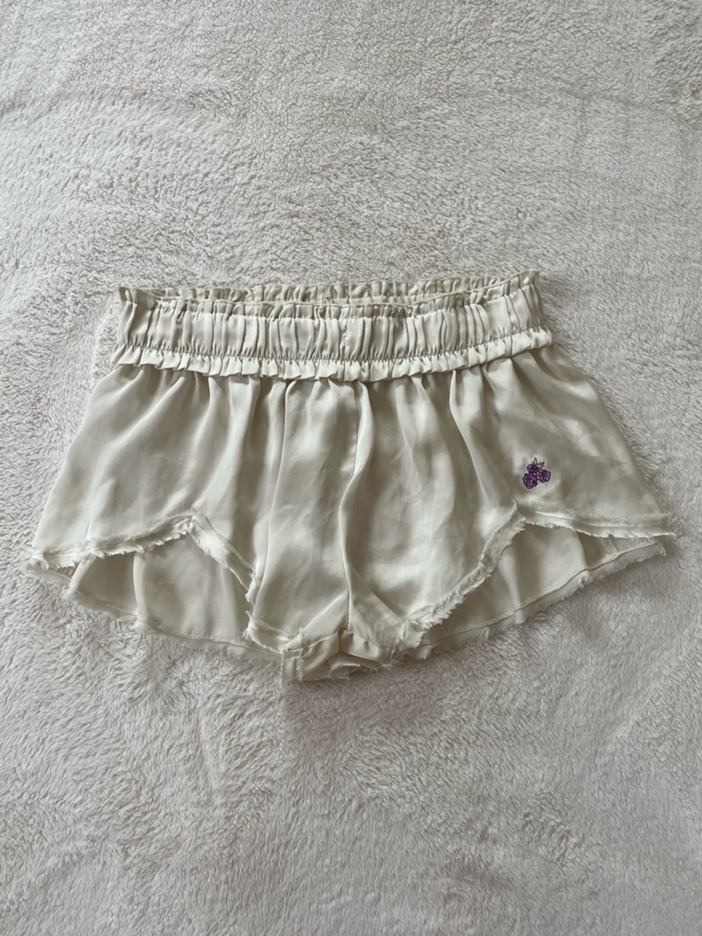 Intimately Free People Like Honey Satin PJ Shorts Size M Clean Girl Cozy Lounge - Picture 2 of 10